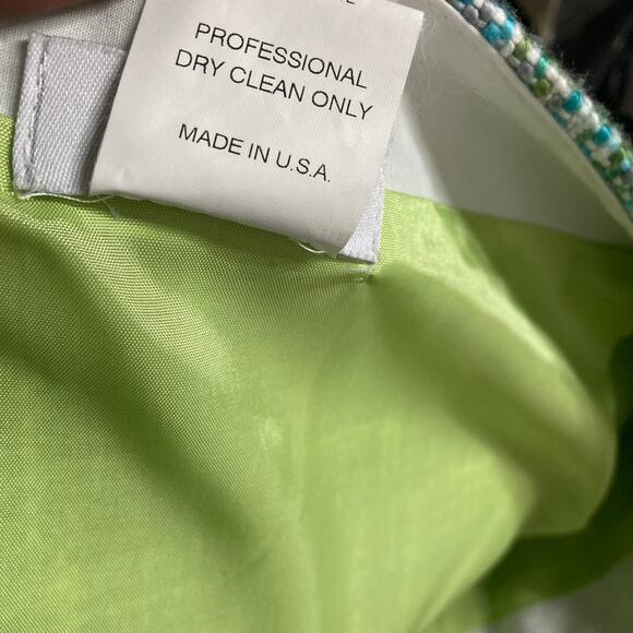 Symmetry Skirt Womens 8 Green Tweed Knee Length Asymmetric - Picture 5 of 6